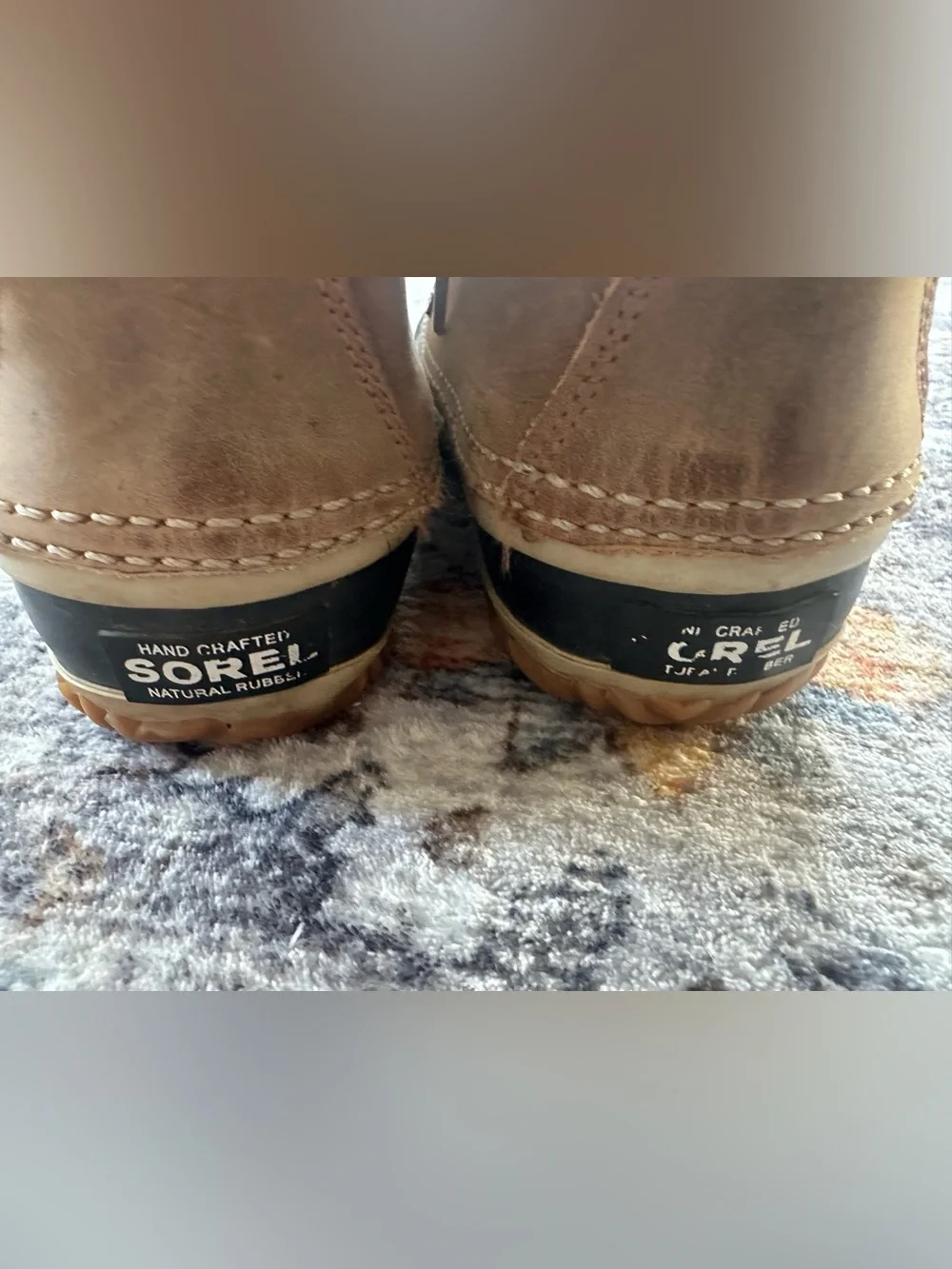 Sorel Out N About Leather Brown Waterproof Duck Boots - Size 8